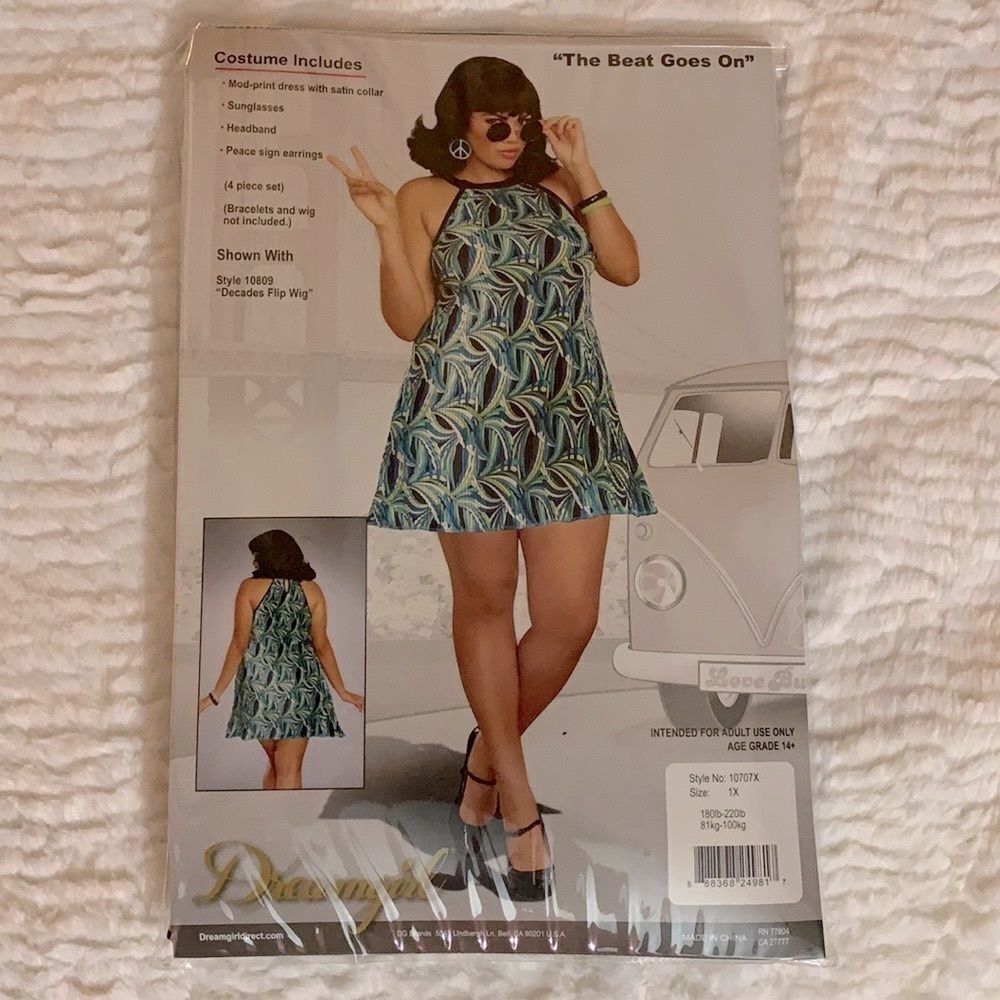 Dreamgirl The Beat Goes On 60s Plus Costume Sz large